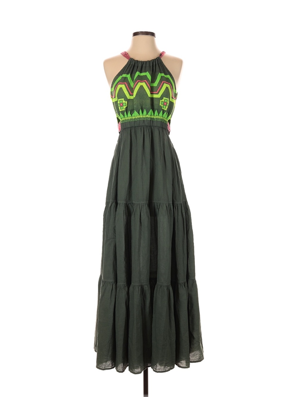 Nema resort wear‎ green boho maxi dress small